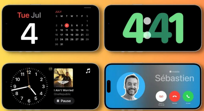 仲巴苹果手机维修分享iOS17横屏充电待机显示有什么好处 