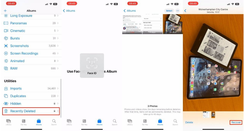 仲巴苹果14维修分享 iPhone14 上恢复已删除的照片 